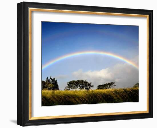 A Double Rainbow Above Countryside-Jody Miller-Framed Photographic Print