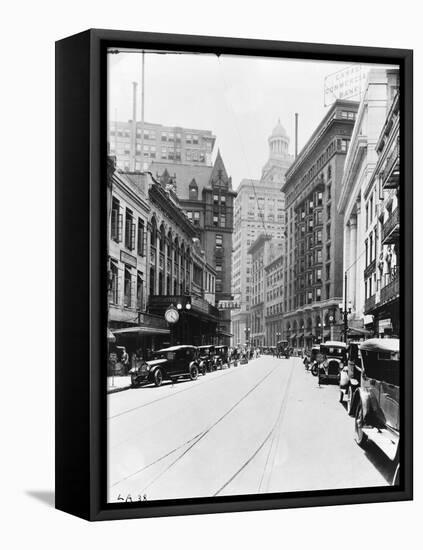 A Downtown Street in New Orleans-null-Framed Premier Image Canvas