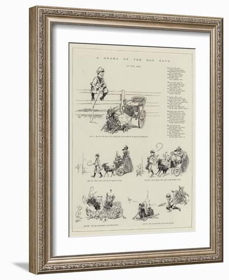 A Drama of the Dog Days-null-Framed Giclee Print