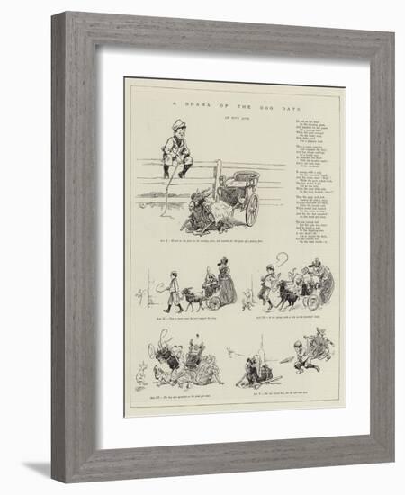 A Drama of the Dog Days-null-Framed Giclee Print