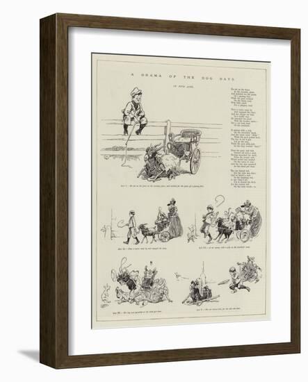 A Drama of the Dog Days-null-Framed Giclee Print