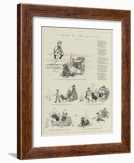 A Drama of the Dog Days-null-Framed Giclee Print