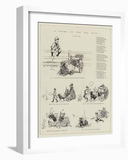 A Drama of the Dog Days-null-Framed Giclee Print