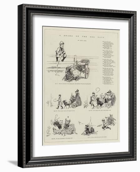 A Drama of the Dog Days-null-Framed Giclee Print