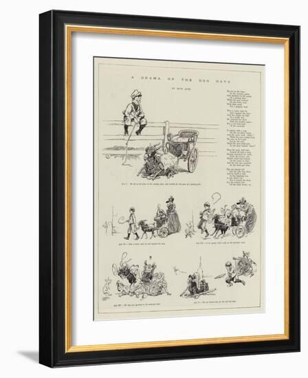 A Drama of the Dog Days-null-Framed Giclee Print