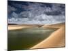 A Dramatic Sky over the Dunes and Lagoons in Brazil's Lencois Maranhenses National Park-Alex Saberi-Mounted Photographic Print
