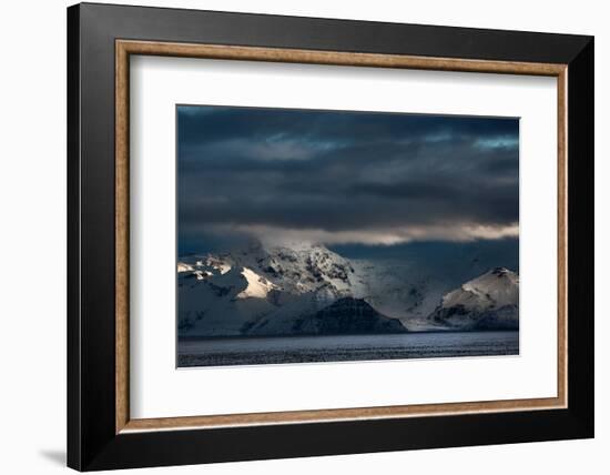 A Dramatic Sunrise over Mountains in Iceland-Alex Saberi-Framed Photographic Print