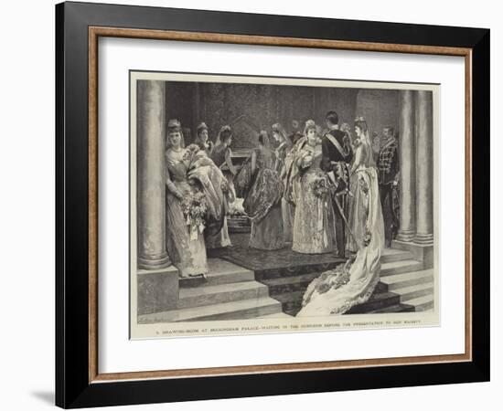 A Drawing-Room at Buckingham Palace, Waiting in the Corridor before the Presentation to Her Majesty-Arthur Hopkins-Framed Giclee Print