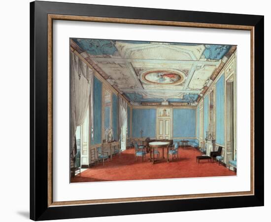 A Drawing Room in a Palazzo, Naples, circa 1810 on paper-Italian-Framed Giclee Print