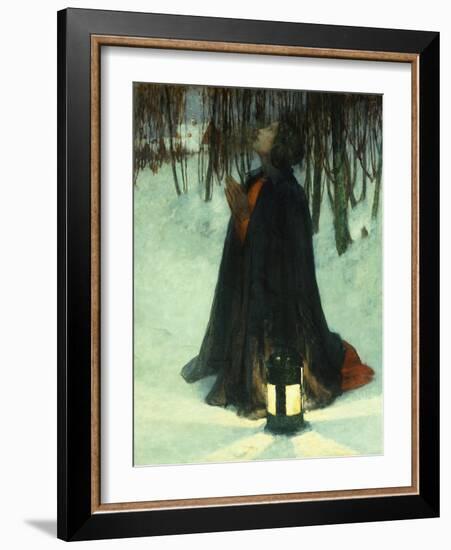 A dream of Christmas-George Hitchcock-Framed Giclee Print