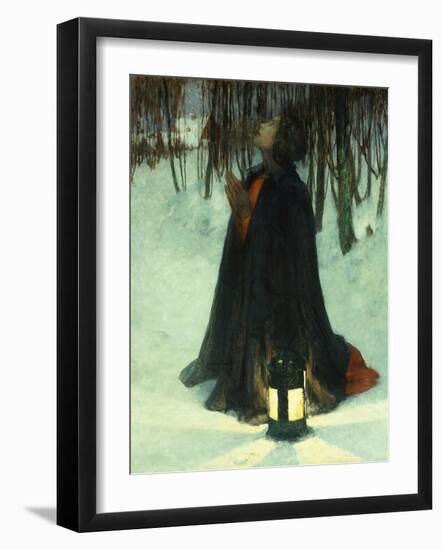 A dream of Christmas-George Hitchcock-Framed Giclee Print