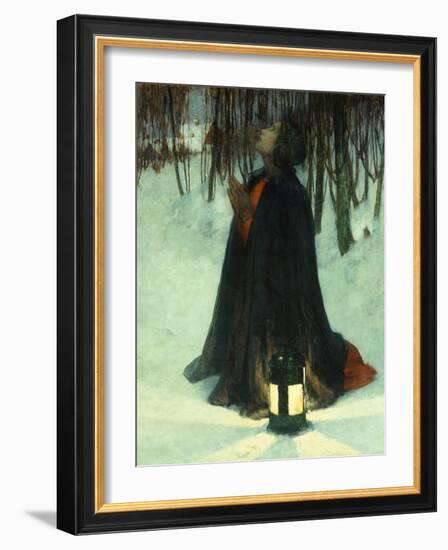 A dream of Christmas-George Hitchcock-Framed Giclee Print