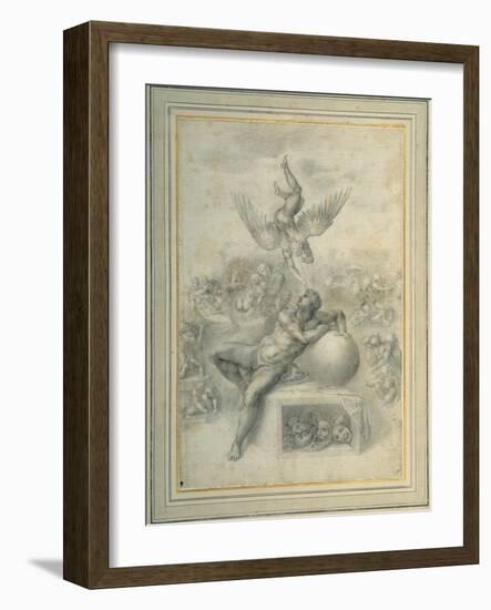 A Dream of Human Life', after Michelangelo Buonarroti-Michelangelo Buonarroti-Framed Giclee Print