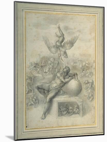 A Dream of Human Life', after Michelangelo Buonarroti-Michelangelo Buonarroti-Mounted Giclee Print