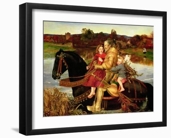 A Dream of the Past: Sir Isumbras at the Ford, 1857-John Everett Millais-Framed Giclee Print