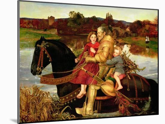 A Dream of the Past: Sir Isumbras at the Ford, 1857-John Everett Millais-Mounted Giclee Print