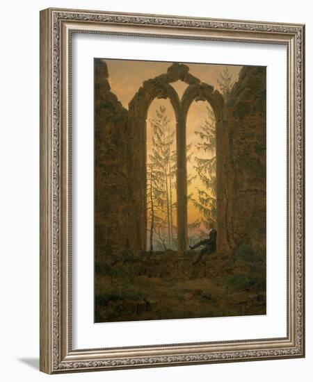 A Dreamer-Caspar David Friedrich-Framed Giclee Print