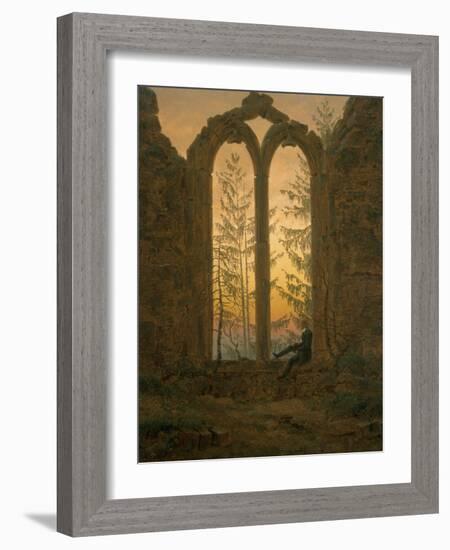 A Dreamer-Caspar David Friedrich-Framed Giclee Print