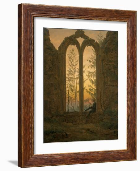 A Dreamer-Caspar David Friedrich-Framed Giclee Print