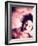 A Dreamy Portrait of a Woman with Dark Hair, Closed Eyes and Flowers-Alaya Gadeh-Framed Photographic Print