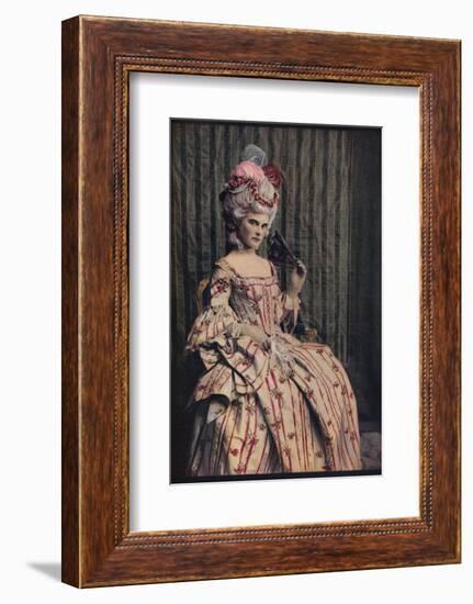 'A dress of charming proportion in beautiful French brocade. Period 1775-85', c1913-Unknown-Framed Photographic Print