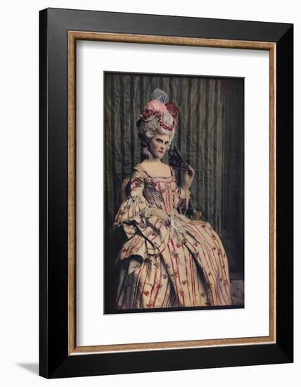 'A dress of charming proportion in beautiful French brocade. Period 1775-85', c1913-Unknown-Framed Photographic Print