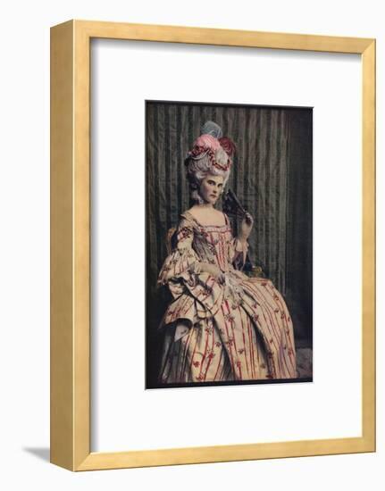 'A dress of charming proportion in beautiful French brocade. Period 1775-85', c1913-Unknown-Framed Photographic Print