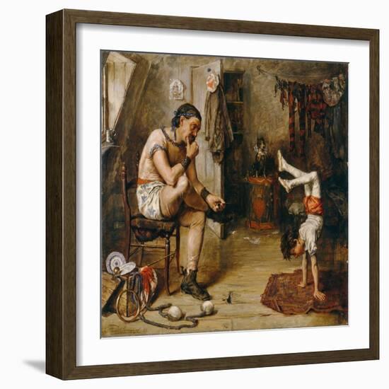 A Dress Rehearsal, 1868 (Oil on Panel)-Frederick Barnard-Framed Giclee Print