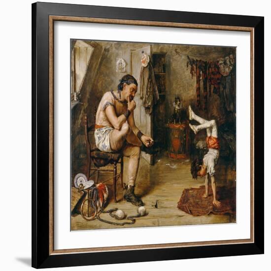 A Dress Rehearsal, 1868 (Oil on Panel)-Frederick Barnard-Framed Giclee Print