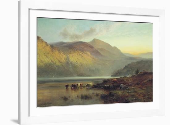 A Drink before Sunset (Stronachlacher)-Alfred De Breanski-Framed Giclee Print