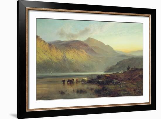 A Drink before Sunset (Stronachlacher)-Alfred De Breanski-Framed Giclee Print