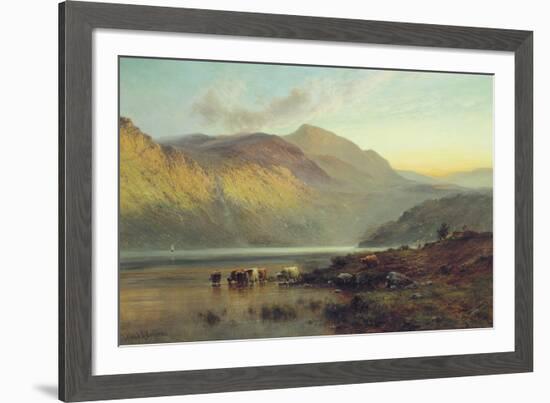 A Drink before Sunset (Stronachlacher)-Alfred De Breanski-Framed Giclee Print