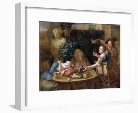 A Drinking Party in the Garden, 1739-Aert Schouman-Framed Giclee Print