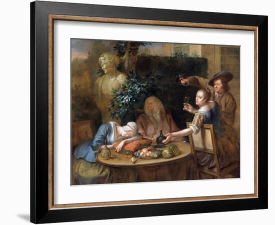 A Drinking Party in the Garden, 1739-Aert Schouman-Framed Giclee Print