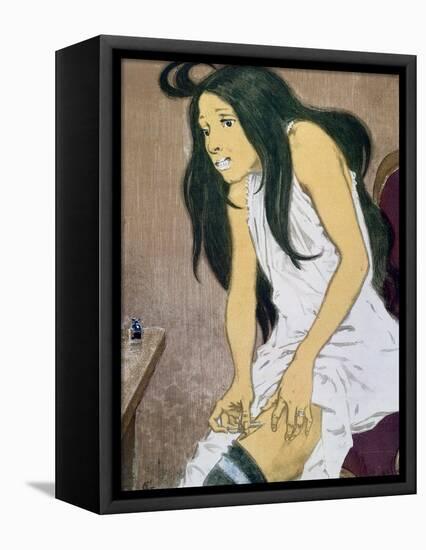 A Drug Addict Injecting Herself, Early 20th Century-Eugene Grasset-Framed Premier Image Canvas