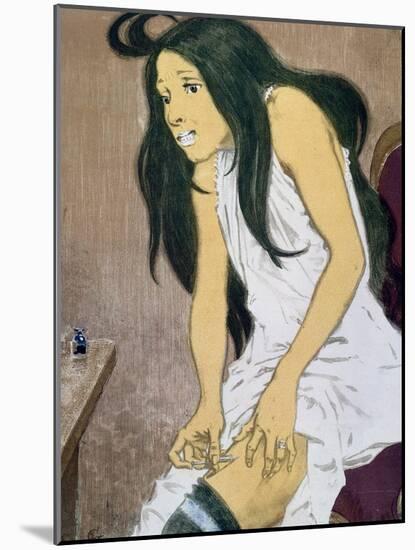 A Drug Addict Injecting Herself, Early 20th Century-Eugene Grasset-Mounted Giclee Print