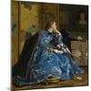 A Duchess (The Blue Dress), C.1866 (Oil on Panel)-Alfred Emile Stevens-Mounted Giclee Print