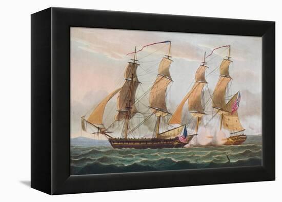 'A Duel Between 'Brigs', c1817-Thomas Whitcombe-Framed Premier Image Canvas