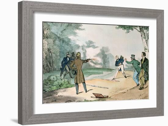 A Duel-Eugene Louis Lami-Framed Giclee Print