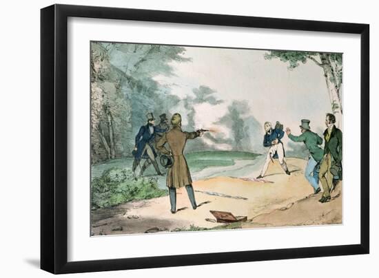 A Duel-Eugene Louis Lami-Framed Giclee Print