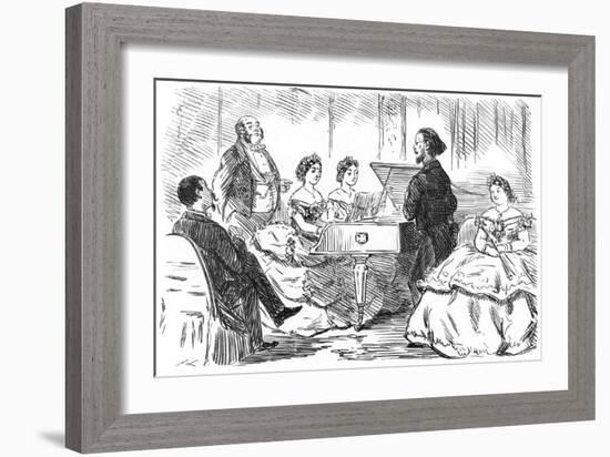 A Duet under Difficulties, 1863-null-Framed Art Print