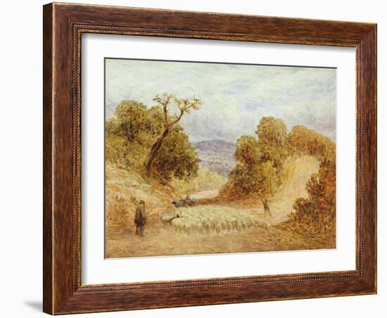 A Dusty Road, 1868-John Linnell-Framed Giclee Print