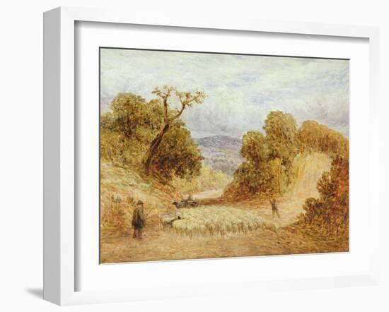 A Dusty Road, 1868-John Linnell-Framed Giclee Print