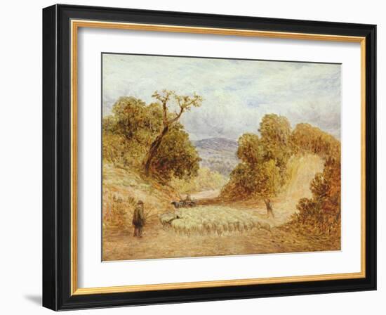 A Dusty Road, 1868-John Linnell-Framed Giclee Print