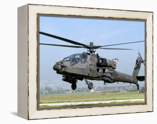 A Dutch AH-64 Apache Deployed to Frosinone Air Base, Italy for Training-Stocktrek Images-Framed Premier Image Canvas