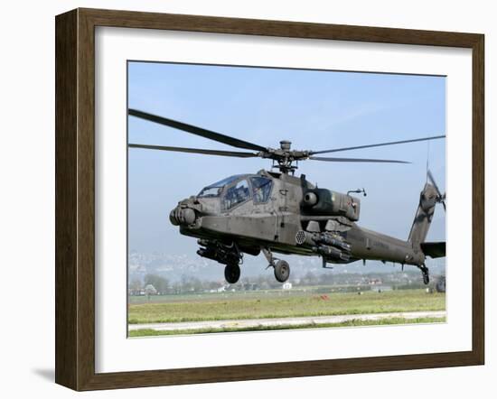 A Dutch AH-64 Apache Deployed to Frosinone Air Base, Italy for Training-Stocktrek Images-Framed Photographic Print