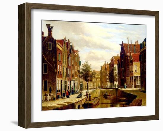 A Dutch Canal-Willem Koekkoek-Framed Giclee Print