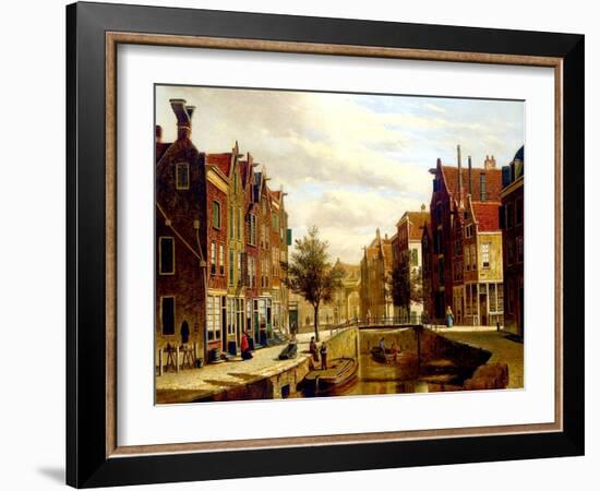 A Dutch Canal-Willem Koekkoek-Framed Giclee Print