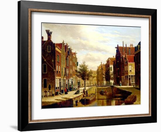 A Dutch Canal-Willem Koekkoek-Framed Giclee Print