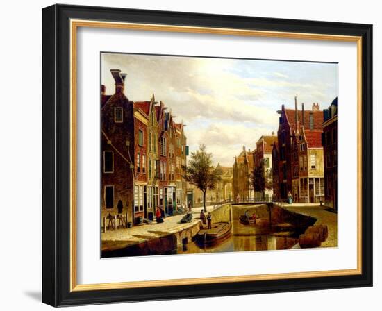 A Dutch Canal-Willem Koekkoek-Framed Giclee Print